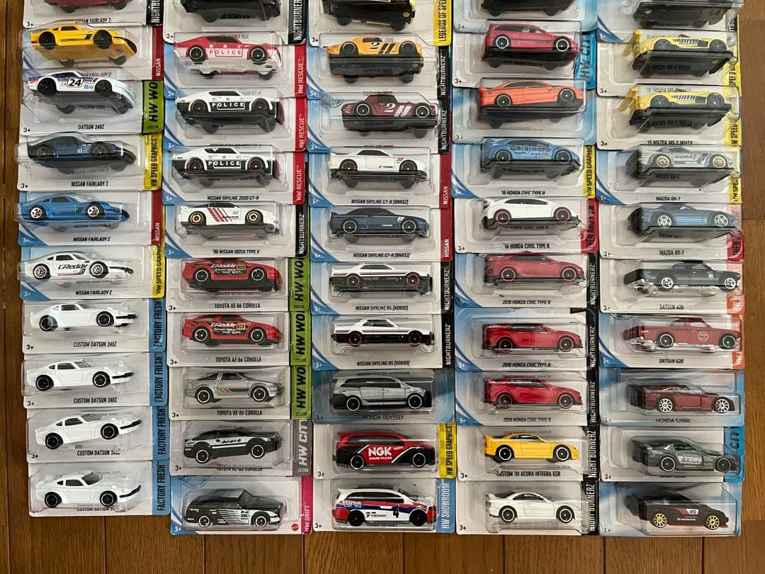 Hot Wheels ホットウィール　日本車　72台セット
