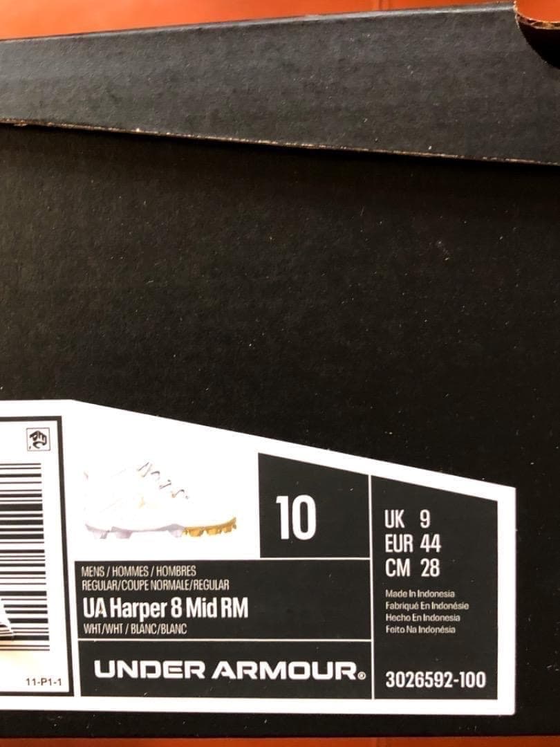 新品2026年USA国内限定☆アンダーアーマー野球ハーパー8MidRm28cm★