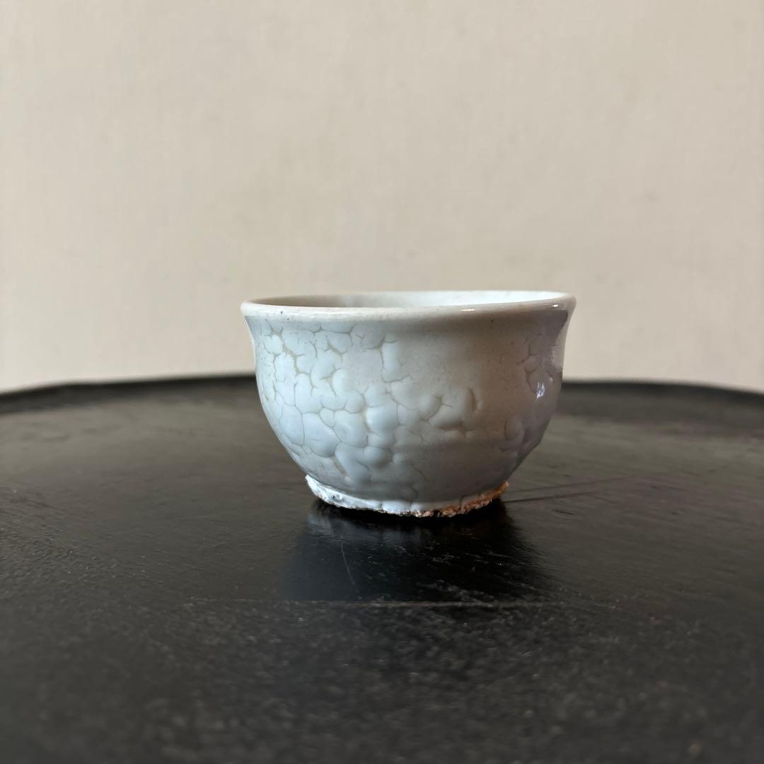 李朝白磁　盃　ぐい呑み　骨董　アンティーク.古美術.酒器.韓国骨董.検:白洲正子