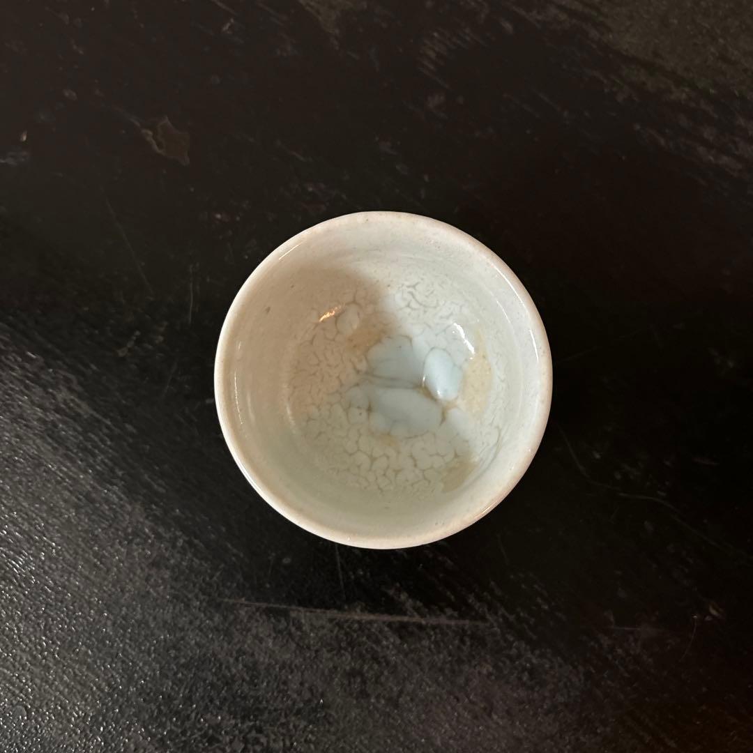 李朝白磁　盃　ぐい呑み　骨董　アンティーク.古美術.酒器.韓国骨董.検:白洲正子