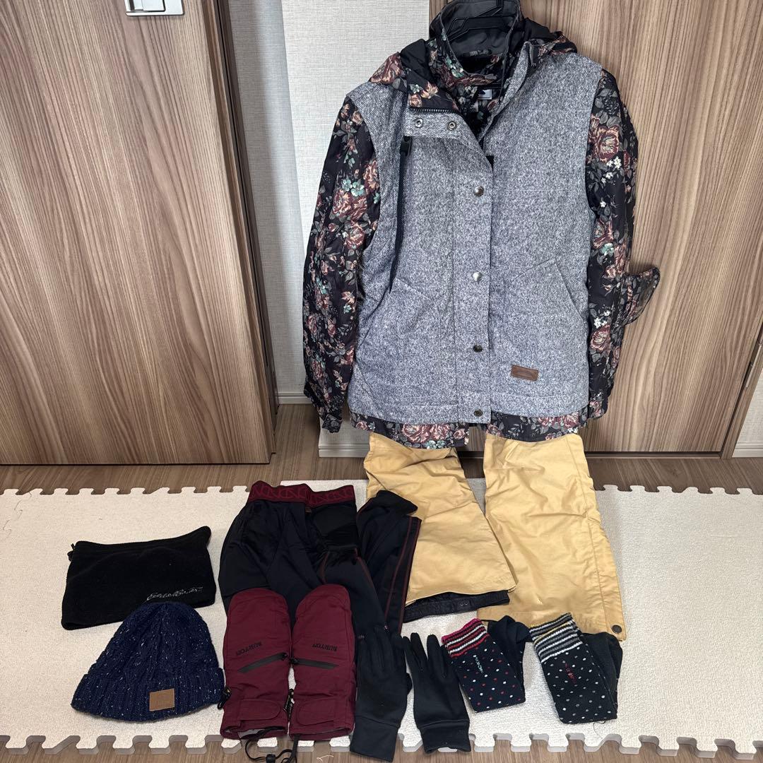 スノーボードウェア レディース 上下セット 小物 セット売り