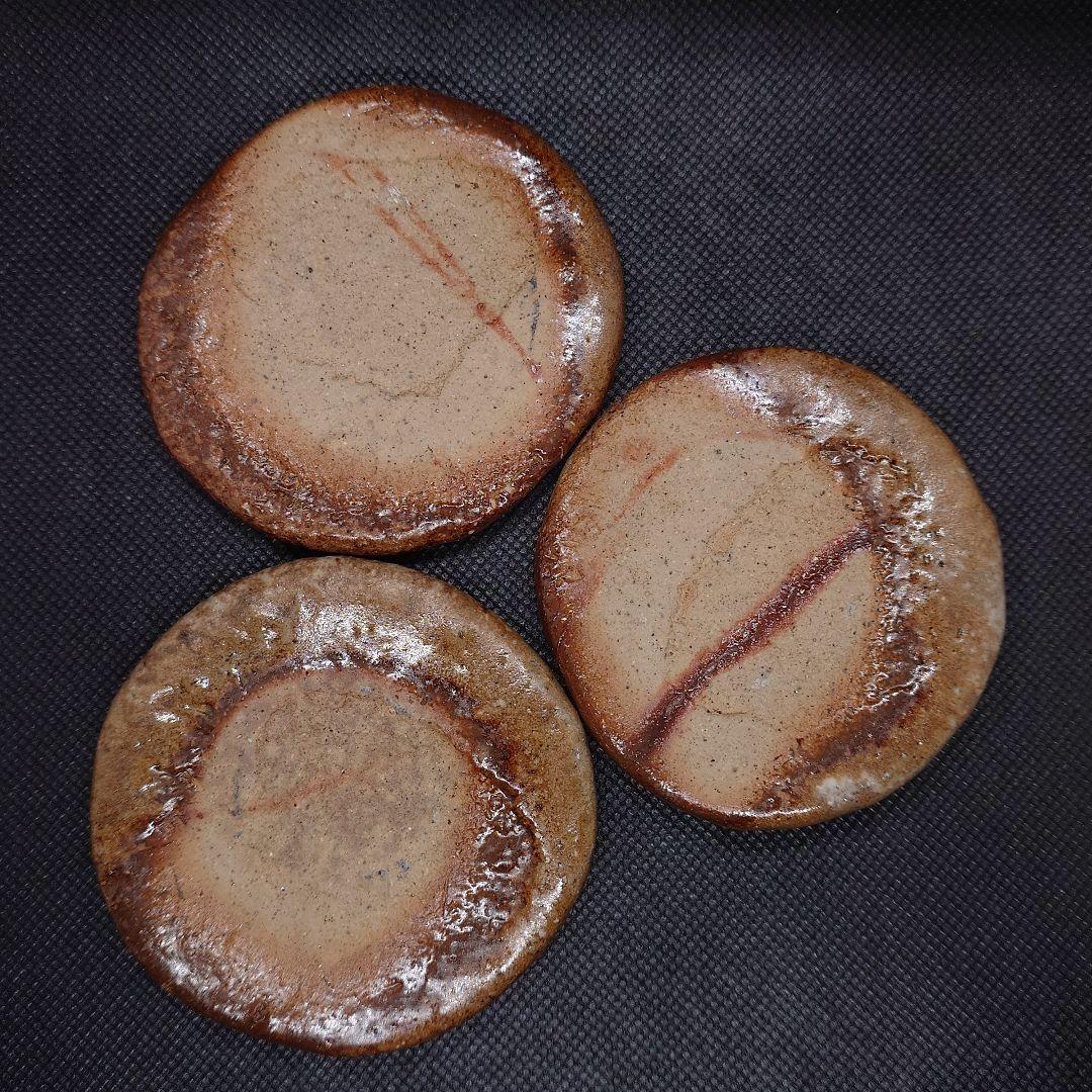 ●【2609】39..丸皿…備前焼