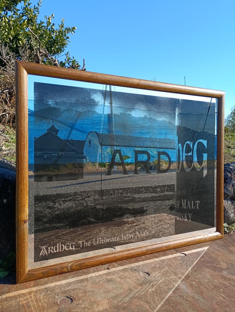 アードベッグ　非売品　ヴィンテージ　パブミラー　鏡　ARDBEG 　アイラ島