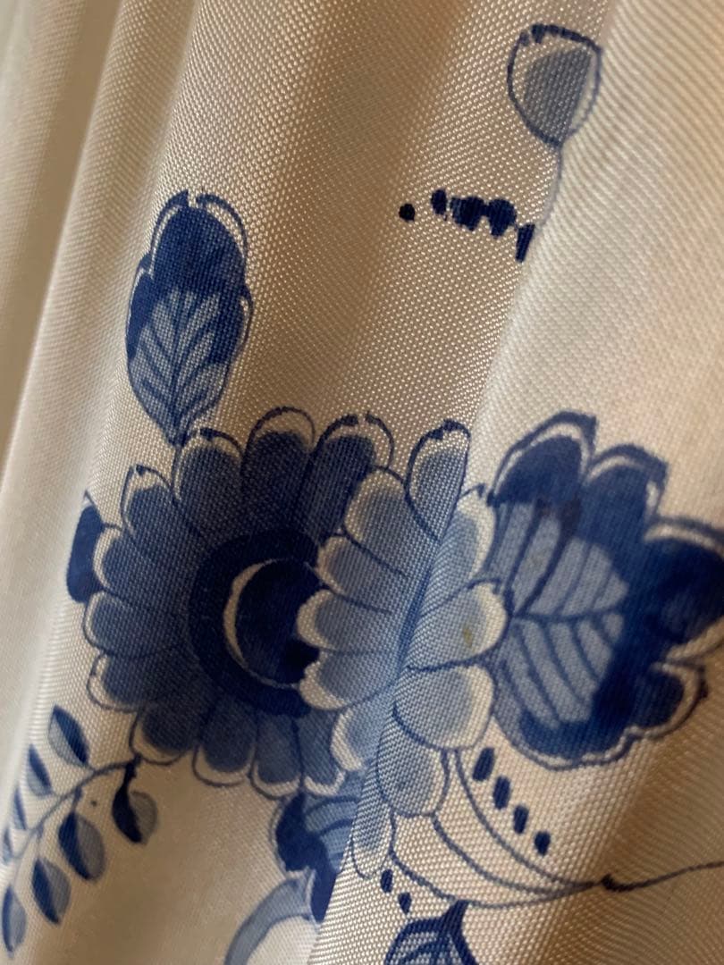 ロイヤルデルフト　破格！レアなビンテージの大型電気スタンドシェードも手書きです！