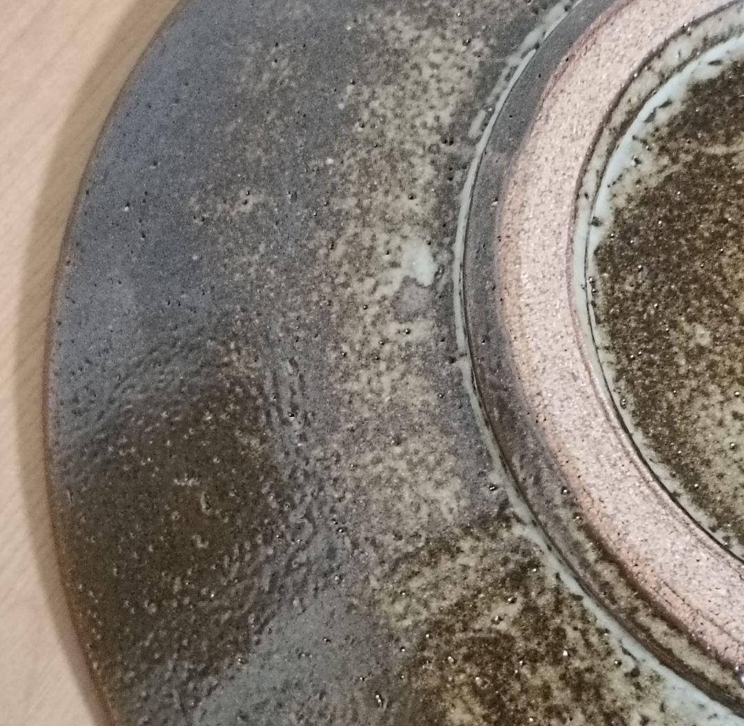 人間国宝　島岡達三作　象嵌皿　共箱付