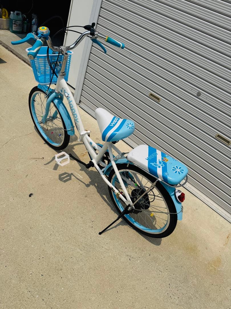 福岡発 20インチ 子供 自転車 水色 折り畳み 軽量 通学 通勤 家庭用 6段