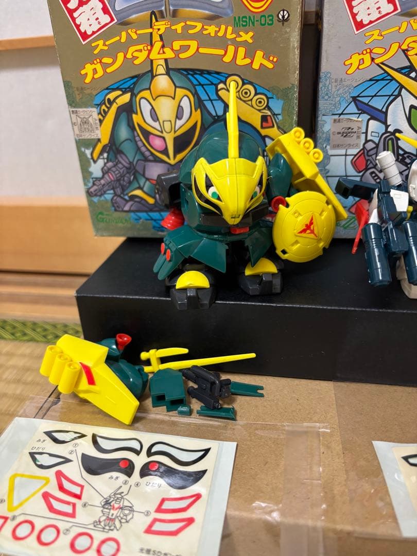 【当時物】元祖SDガンダム初期4体セットΖ／ZZ／ザクIII／ヤクト　箱・説あり