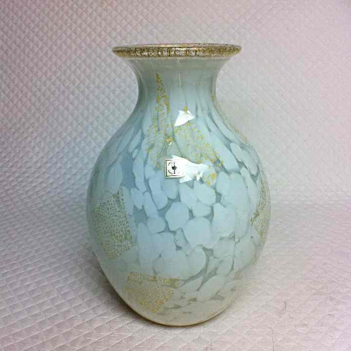 イワタガラス 金彩花瓶