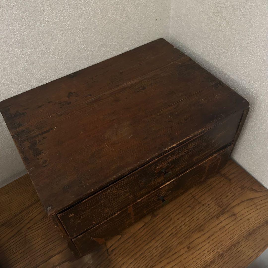フランス　アンティーク　木製引き出し収納