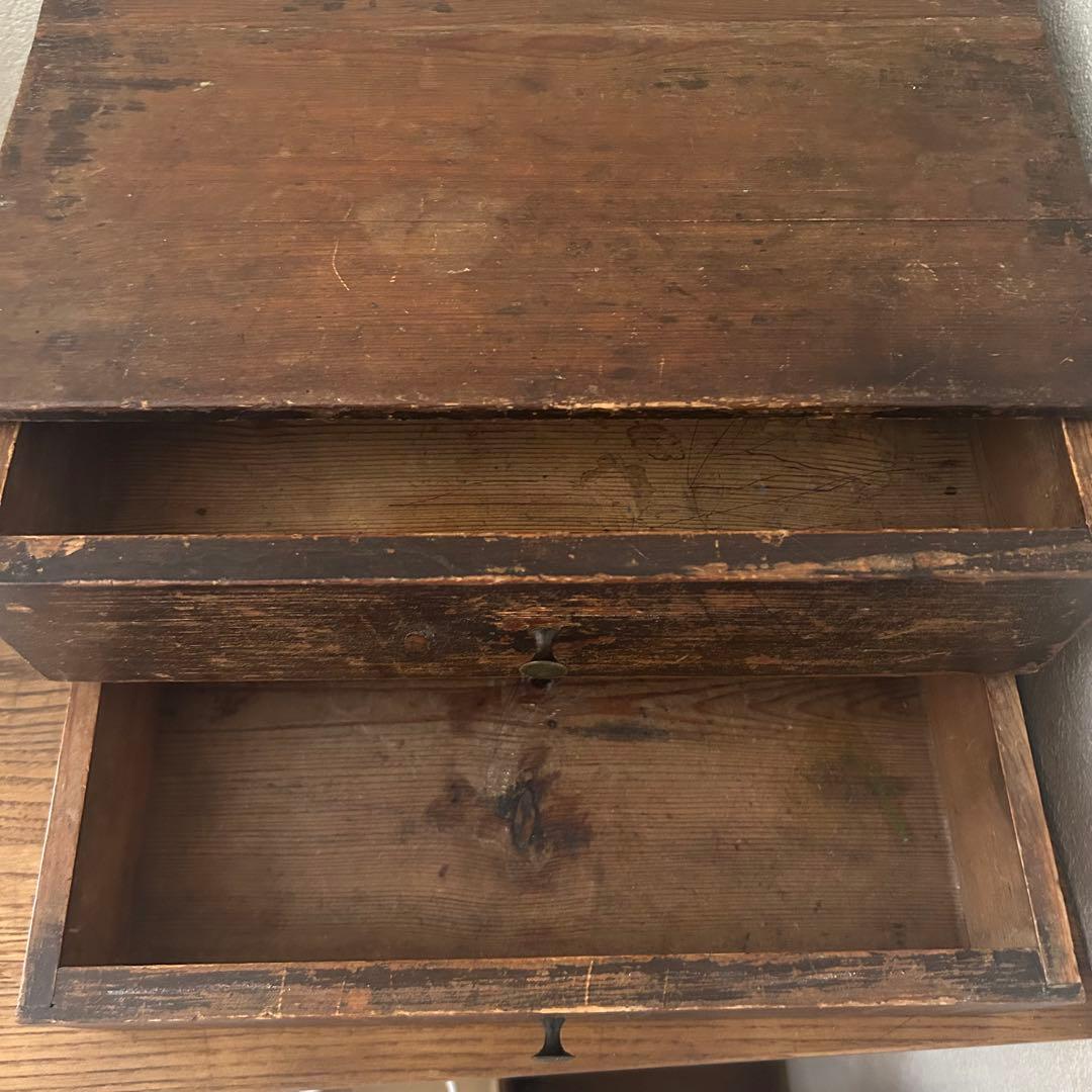 フランス　アンティーク　木製引き出し収納