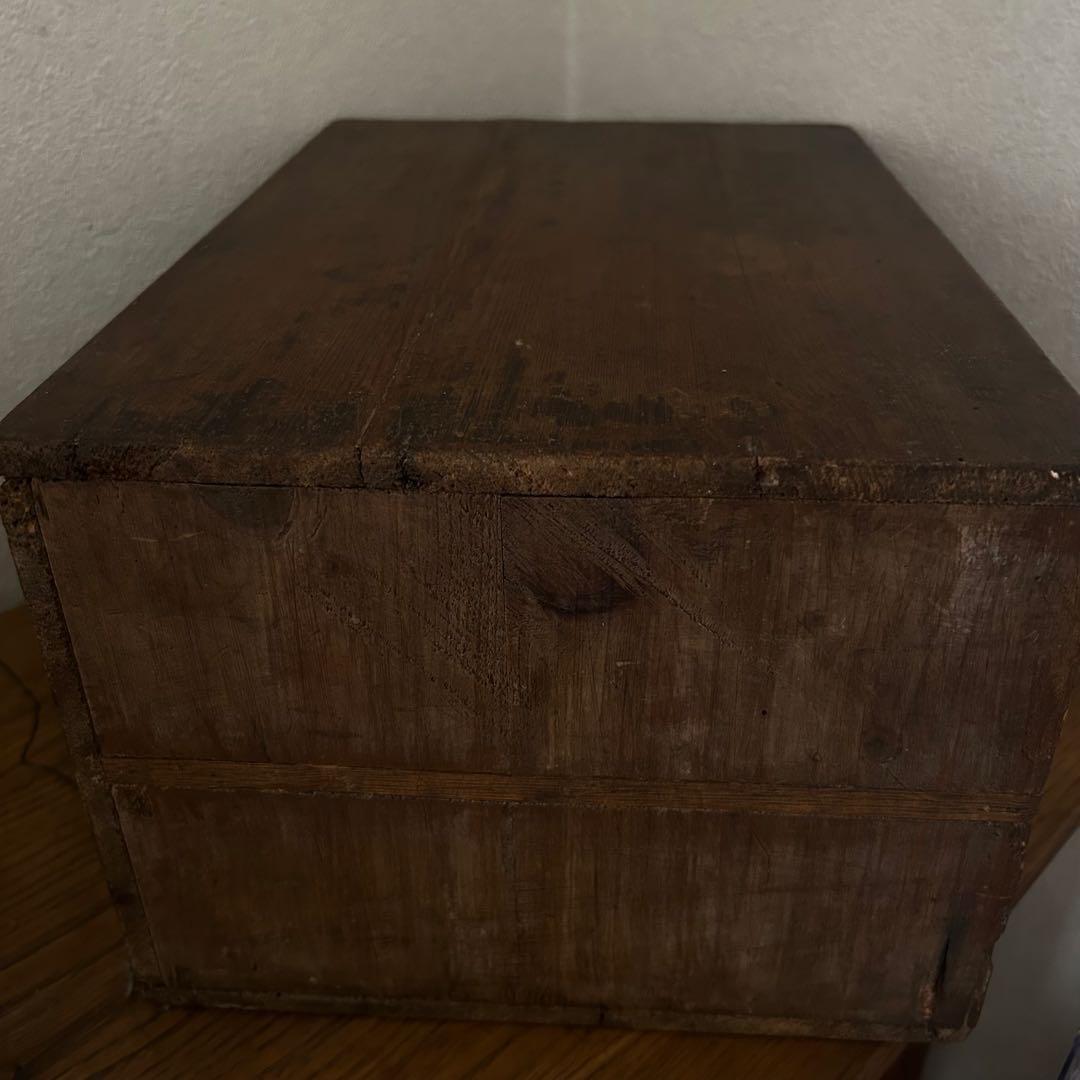フランス　アンティーク　木製引き出し収納