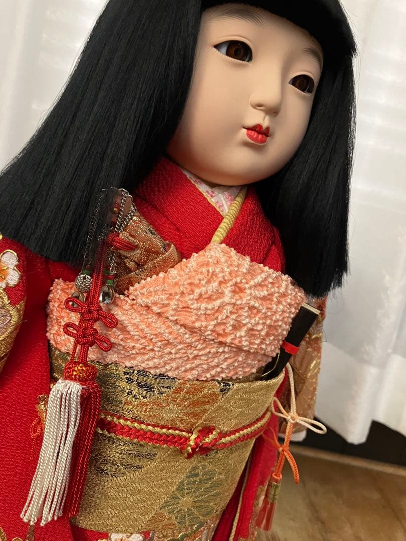 市松人形 赤と金の着物 Mitsukoshi