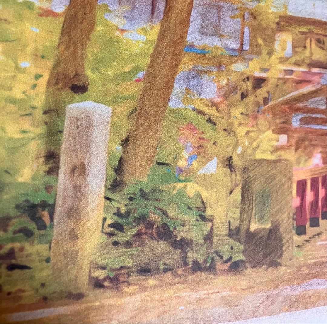 ジブリアート10 千と千尋の神隠しより「積善館」額装品32.7㎝×24.0㎝