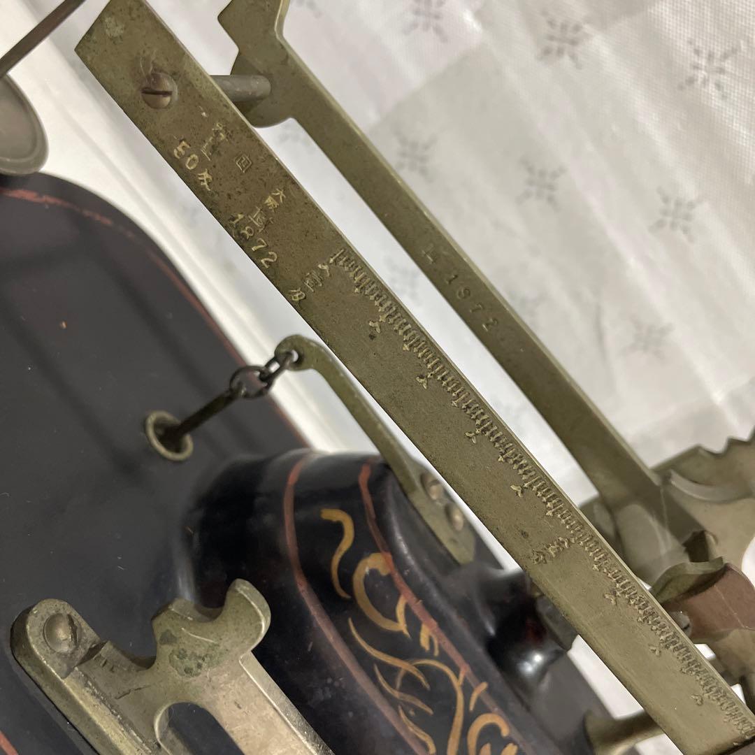 上皿天秤 はかり スケール 大阪 秤量 50匁 定錘 1872年製❓ 金属製