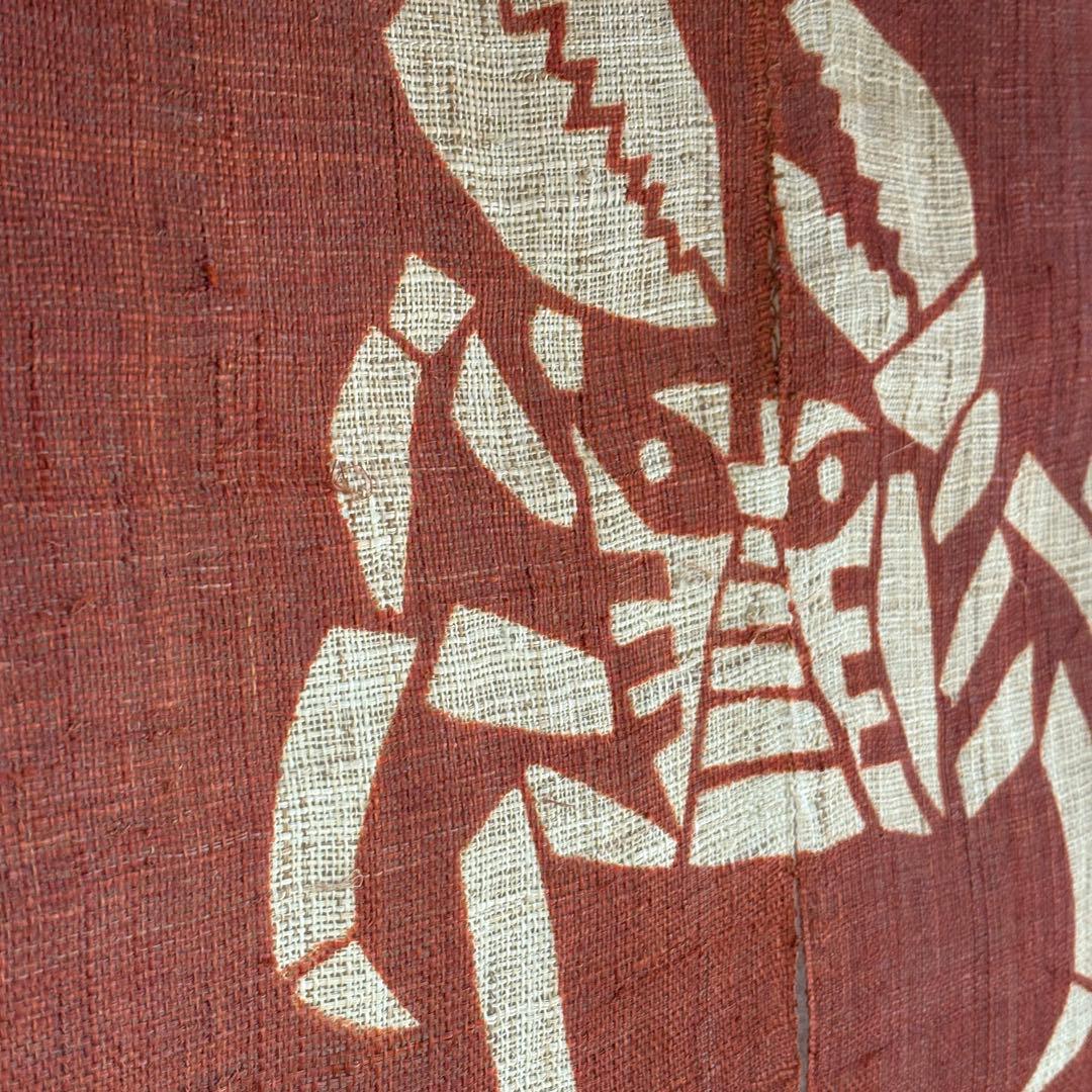 柚木沙弥郎　暖簾　蟹とカマキリ