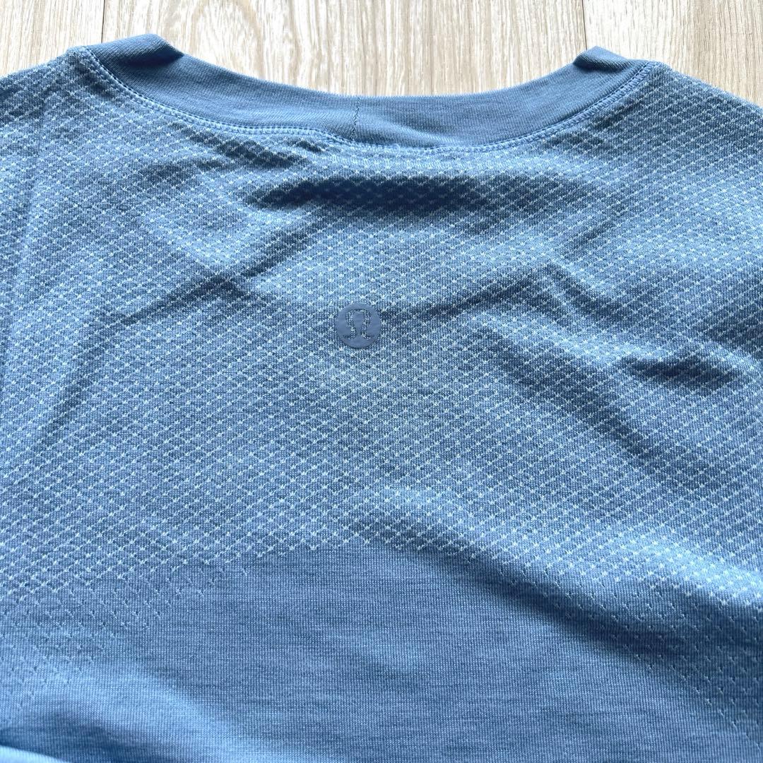 新品★ルルレモン swiftly wool long sleeve M ブルー系