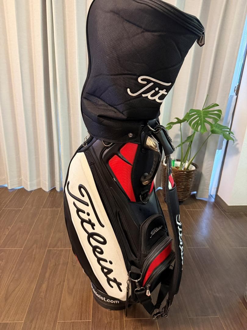 Titleist キャディバッグ 黒赤白