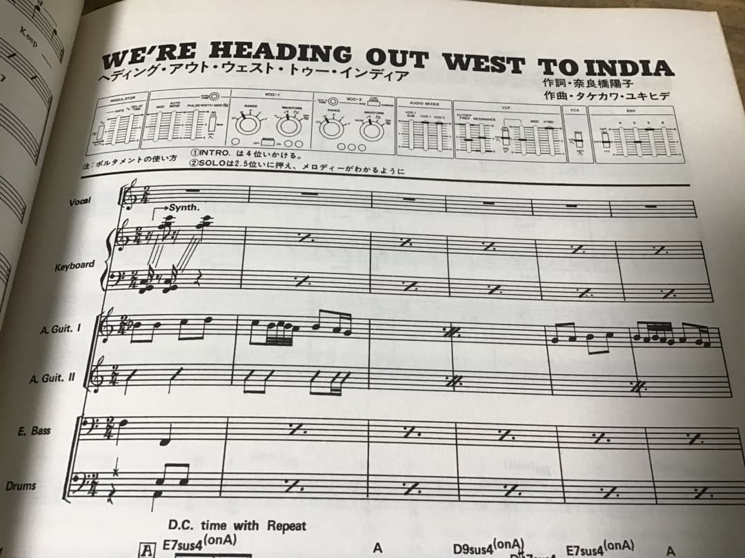 ★楽譜/ゴダイゴ/西遊記/シンセサイザー奏法/バンドスコア/ミッキー吉野