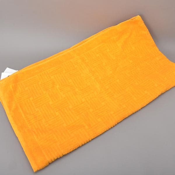 未使用◇ボッテガヴェネタ ビーチタオル袋付 イントレチャート コットン オレンジ