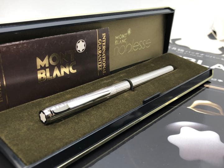 稀な未使用に近い極上の保管品！総プラチナ張りノブレス★No1157★モンブラン製