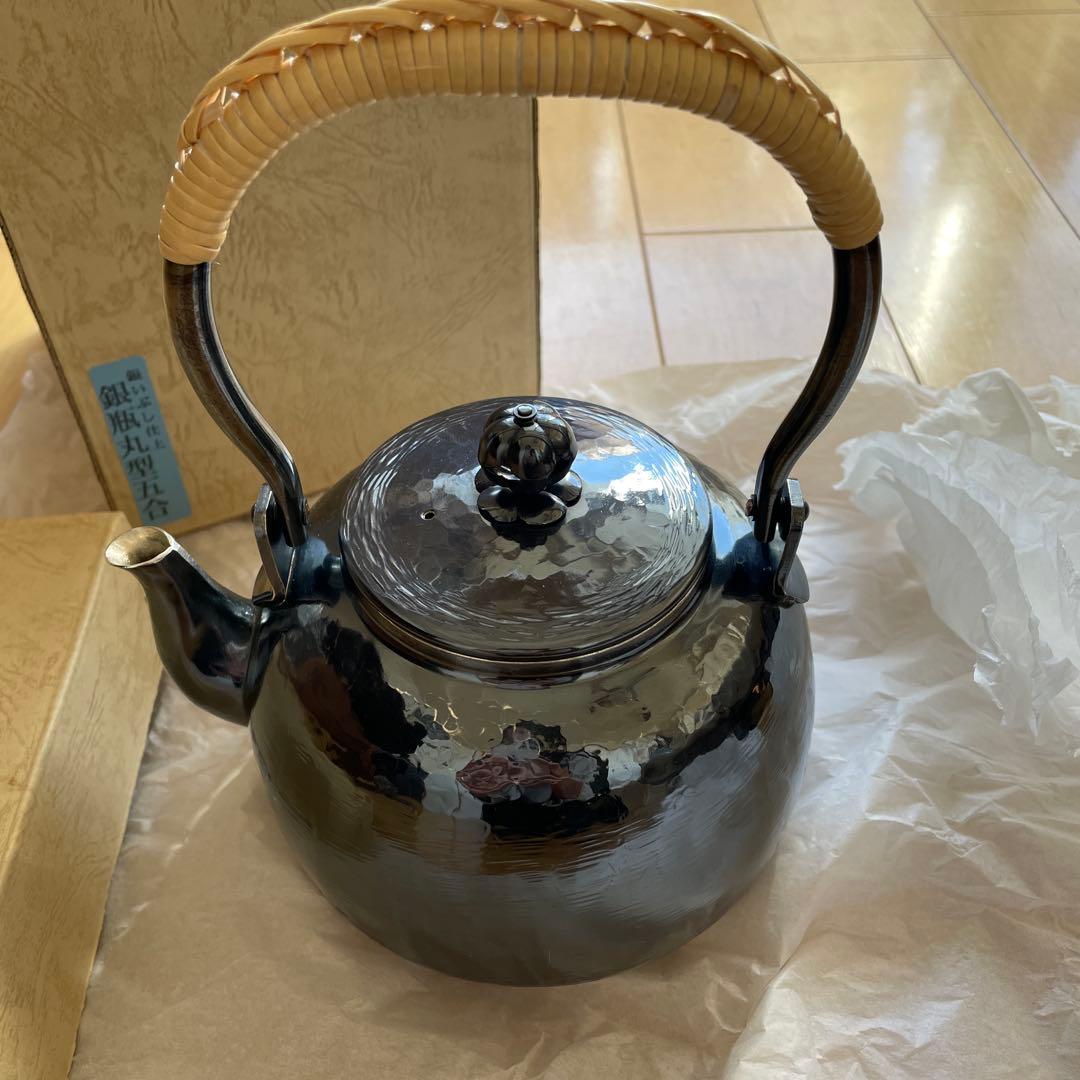 【新品未使用】茶道具　銀瓶 元箱付き