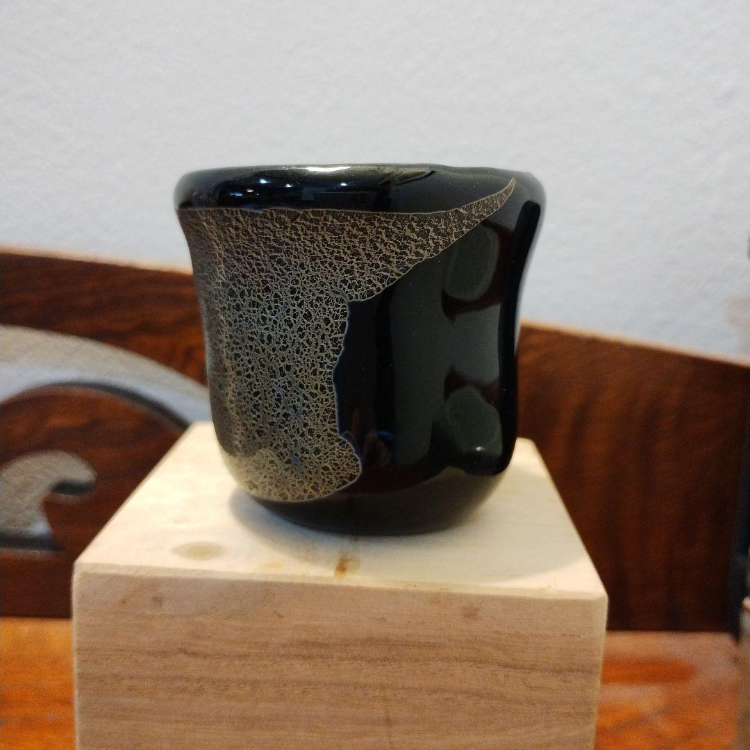 江副行昭　手造り ガラスぐい呑み　共箱