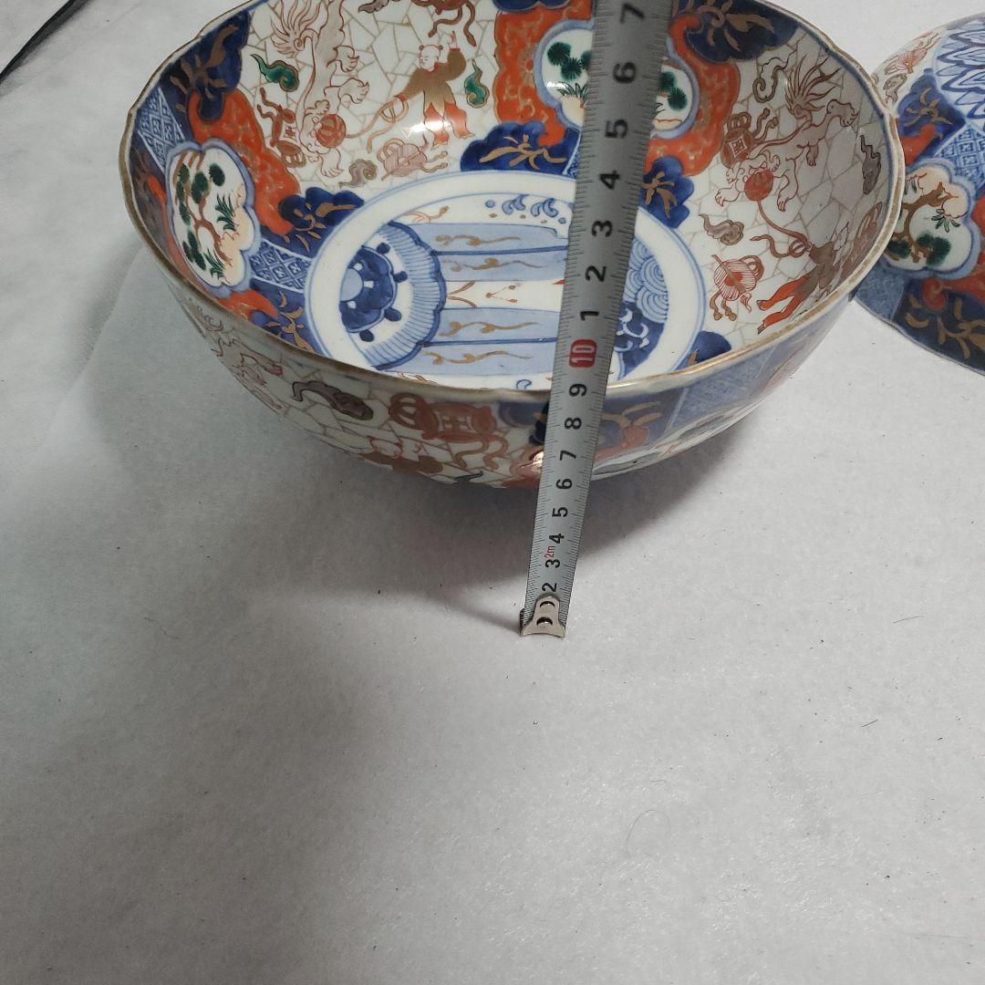 伊万里色絵鉢 大中小3客