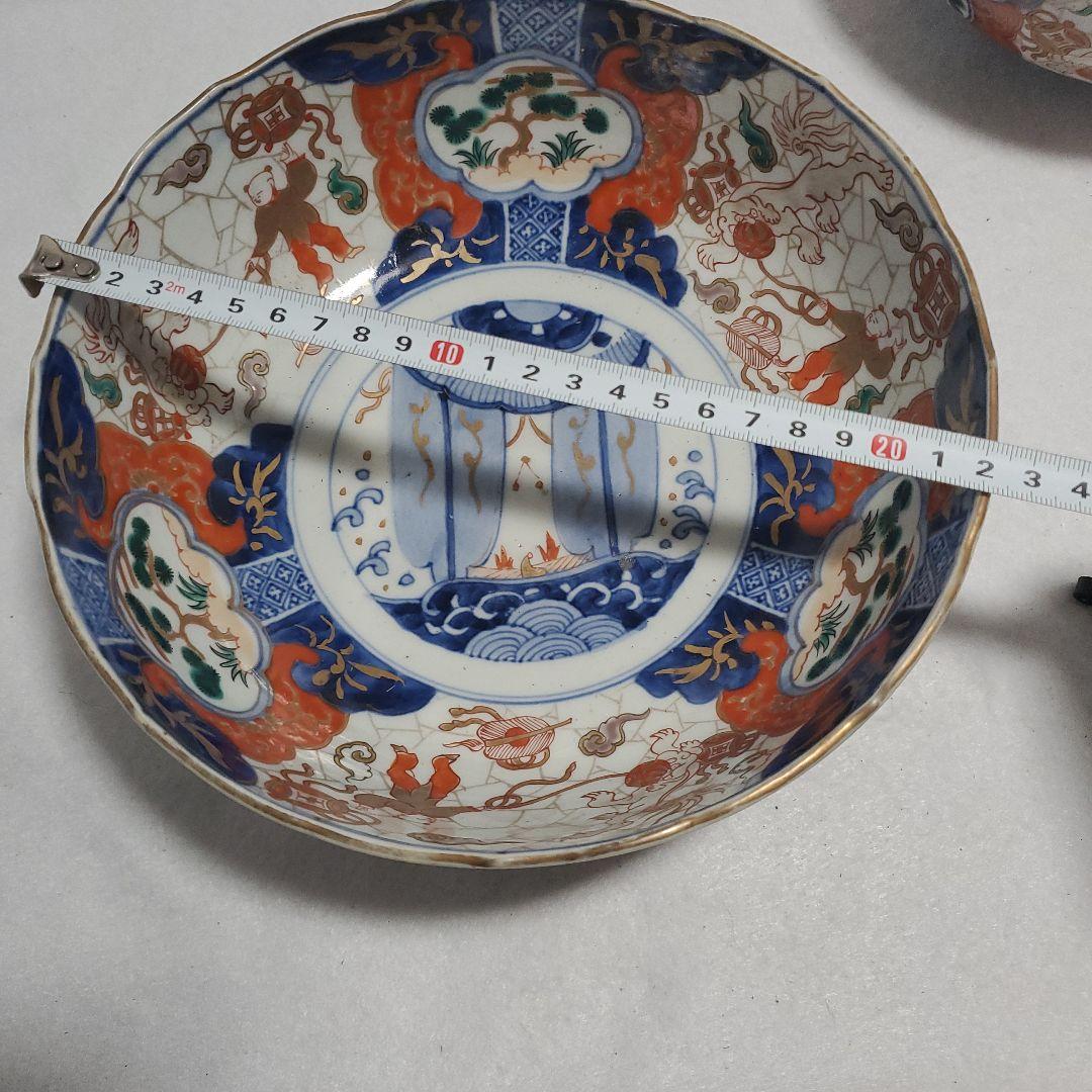 伊万里色絵鉢 大中小3客