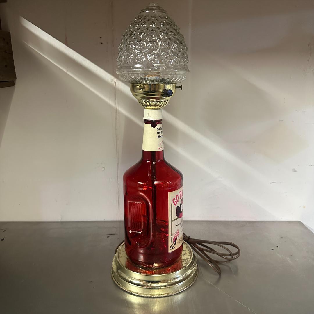 GO BIG RED ウイスキーボトルランプ ヴィンテージデスクランプUL認証品