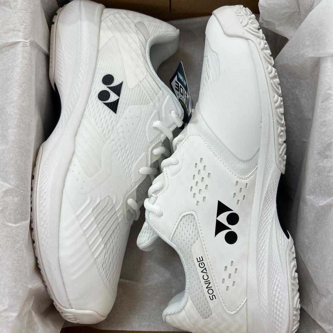 25.0㎝　ソニケージワイド/ホワイト　新品未使用　YONEX　テニス　シューズ