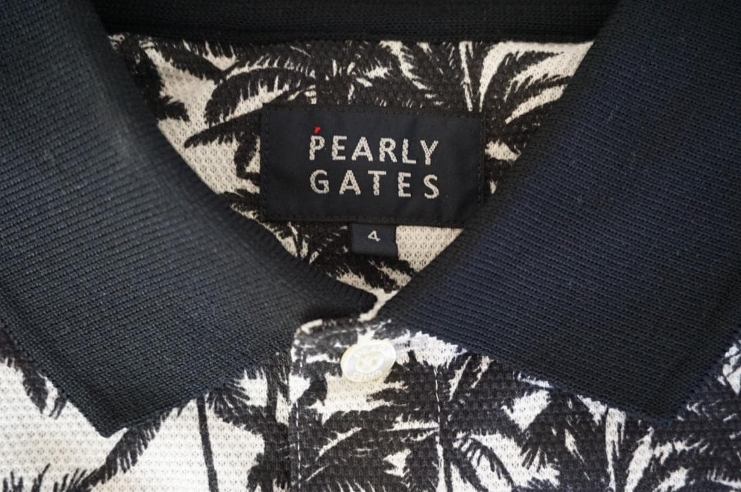 新品　パーリーゲイツ　 アイランドツリー柄 　半袖ポロシャツ　サイズ４