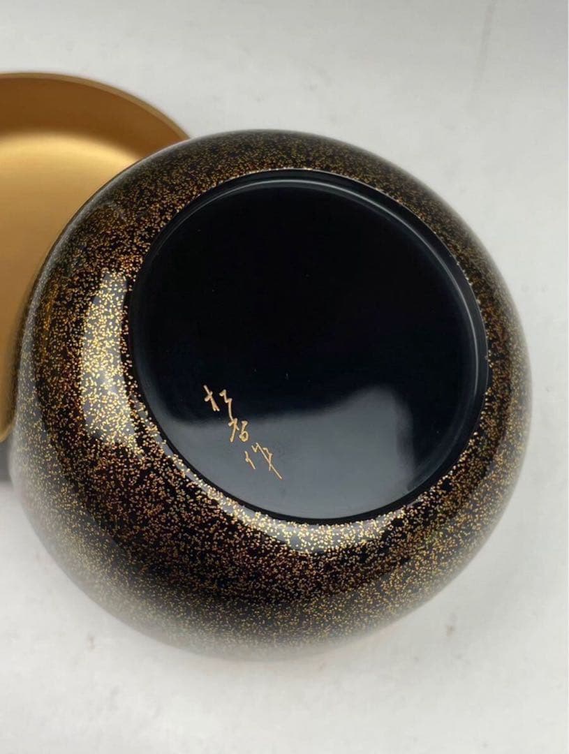 最高傑作品 煎茶道具 棗 松杏 御所車蒔絵 金蒔絵 螺鈿細工 美品 茶道具