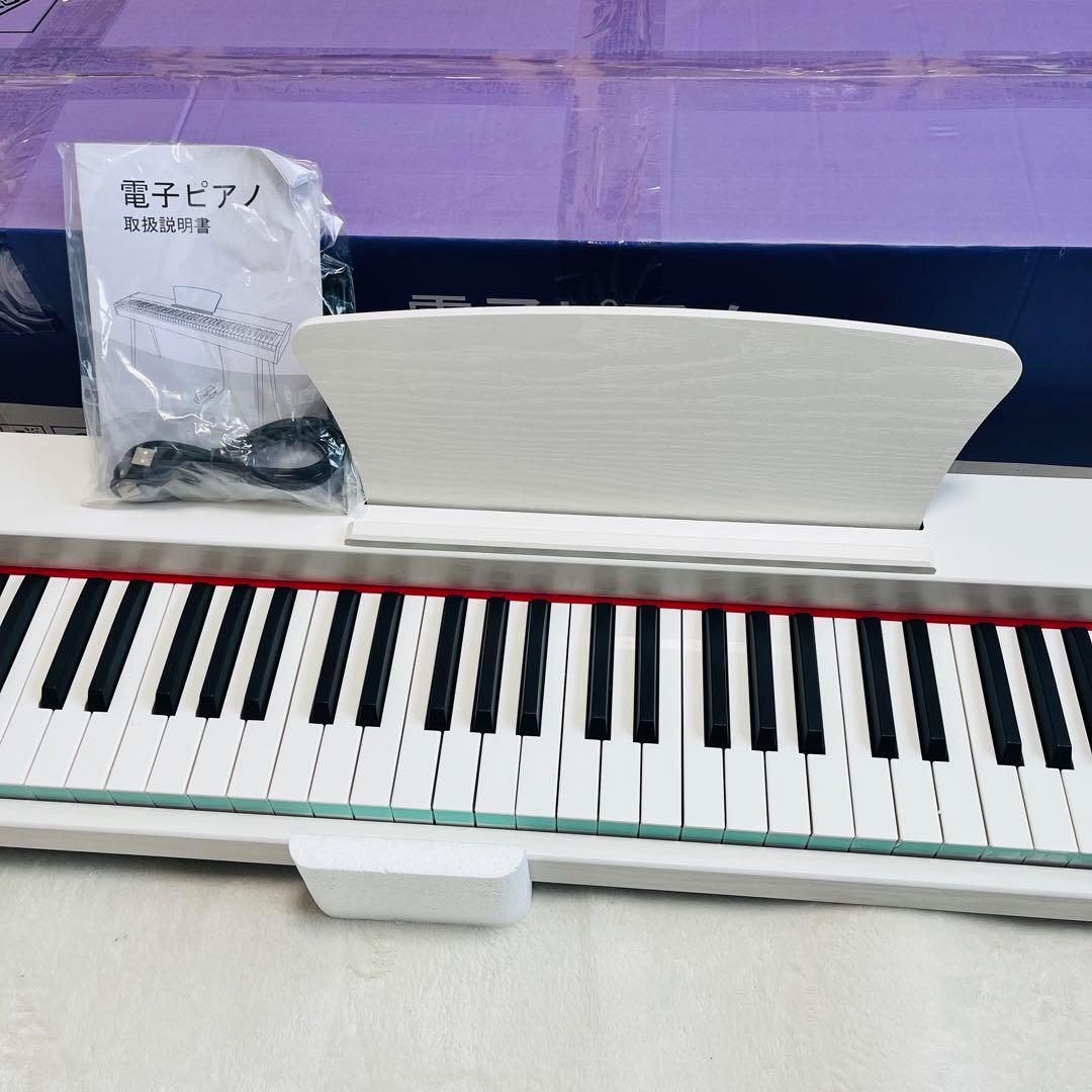 訳あり‼️新品未使用　⭐️ 電子ピアノ 88鍵盤 木製 ホワイトペダル付き スタンド