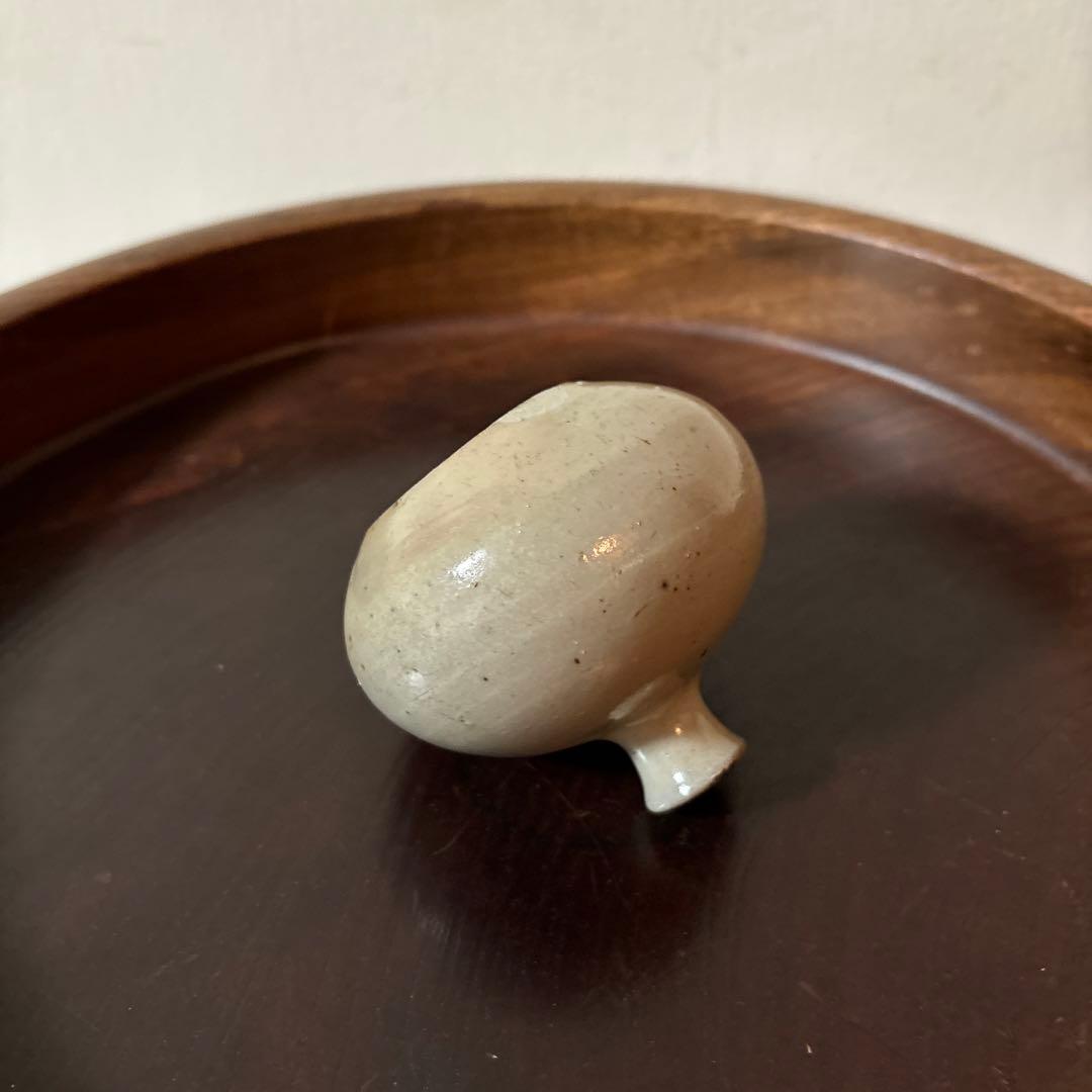 古丹波　白丹波油壷　江戸時代 小壺 花器 酒器 民藝 検:白洲正子　李朝 粉引