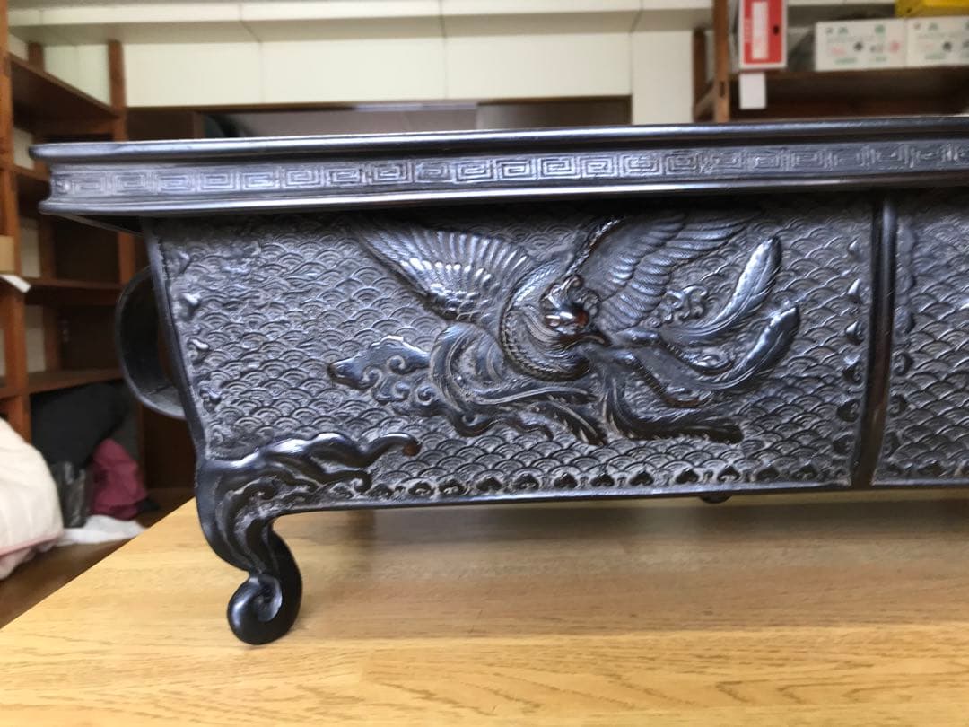 [原型:村田整珉]銅製：2尺3寸麟鳳亀龍文水盤