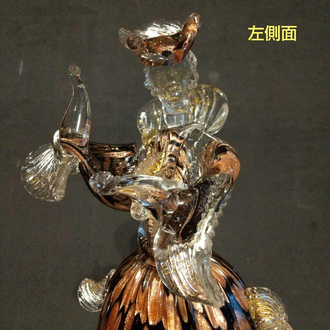 ベネチアンガラス工芸品フィギュリン ペア 大型30センチ超え