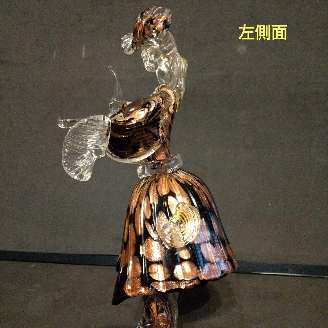 ベネチアンガラス工芸品フィギュリン ペア 大型30センチ超え