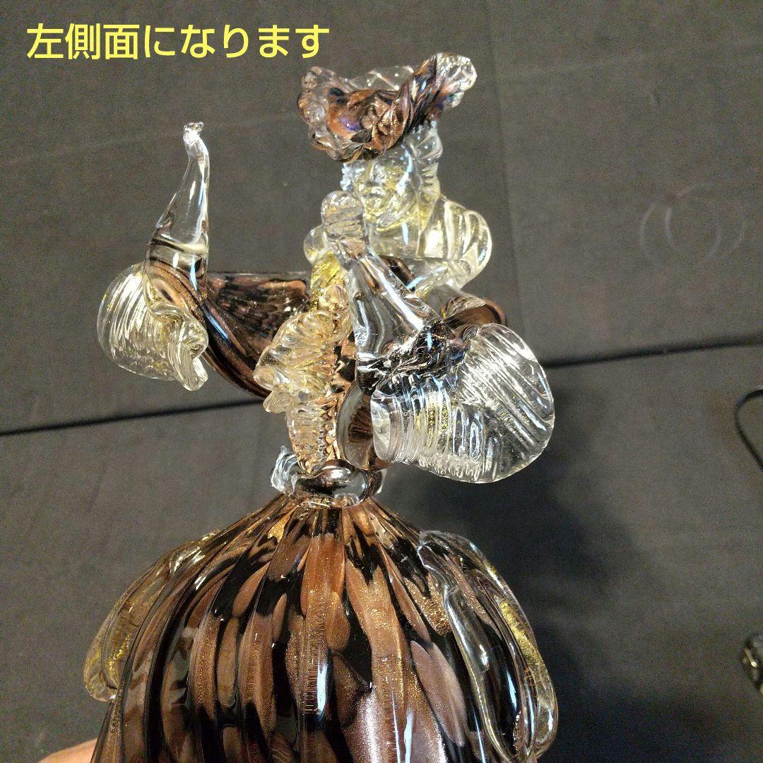 ベネチアンガラス工芸品フィギュリン ペア 大型30センチ超え