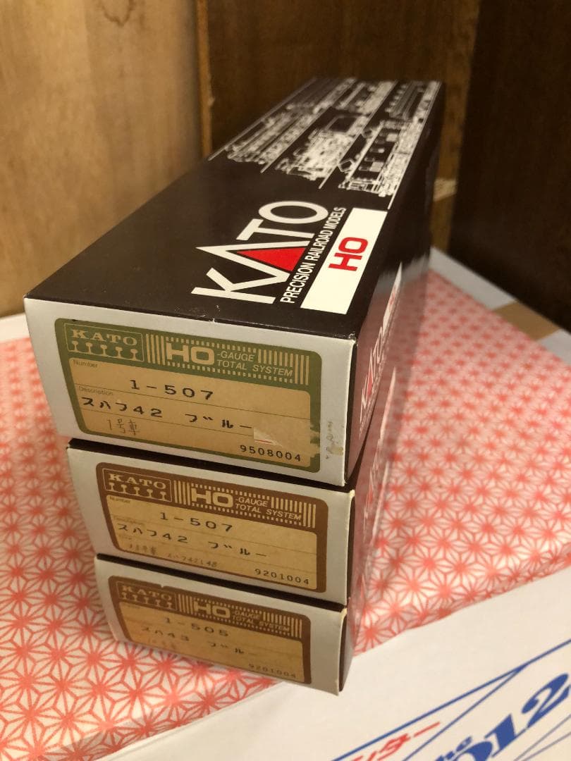 カトー　HO　スハ43 １両 ＋ スハフ42 ２両（すべてブルー）