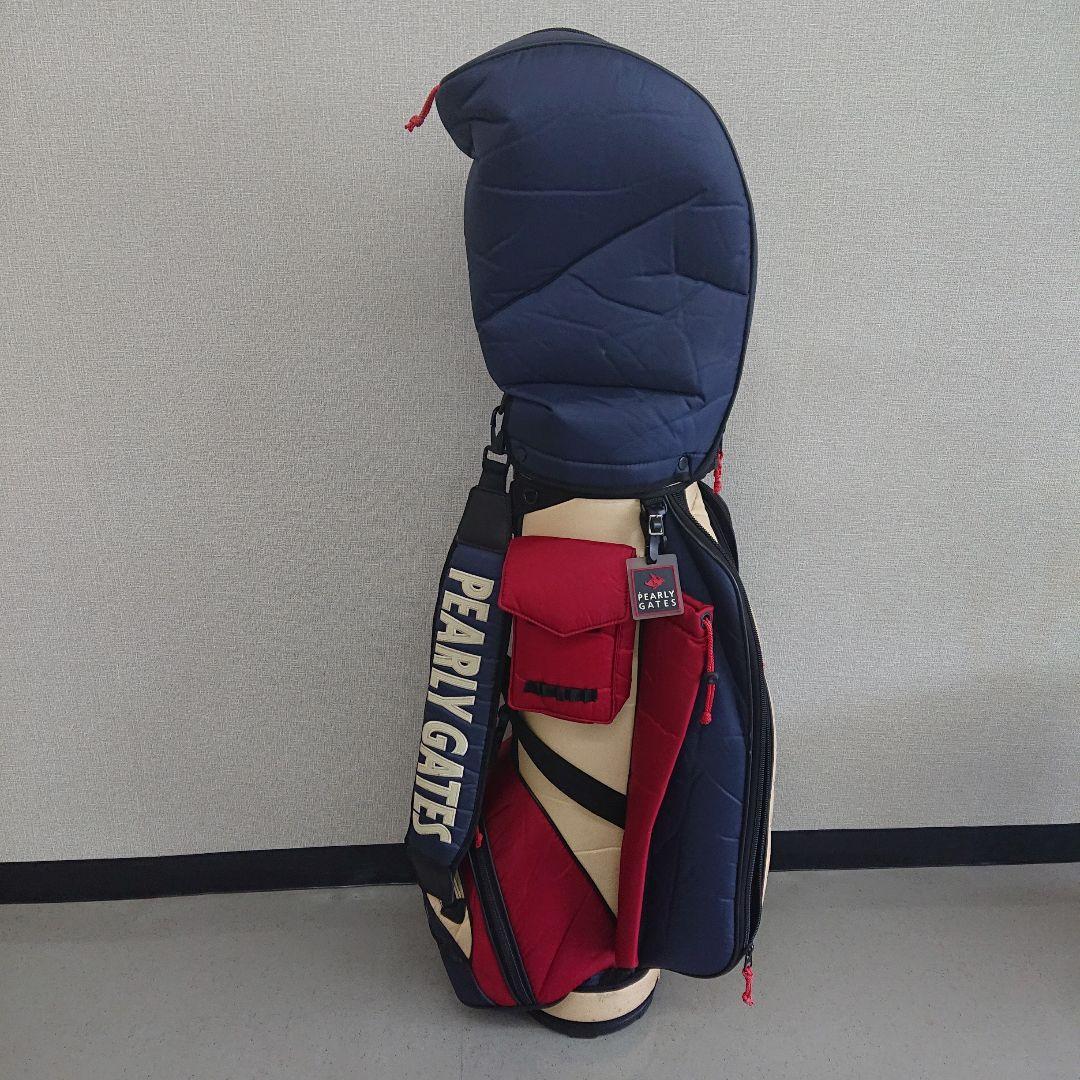 【希少】PEARLY GATES キャディバッグ ネイビー/レッド 8,5インチ
