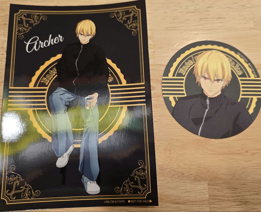 fate/strange fake cafe ギルガメッシュ　缶バッジ　カード
