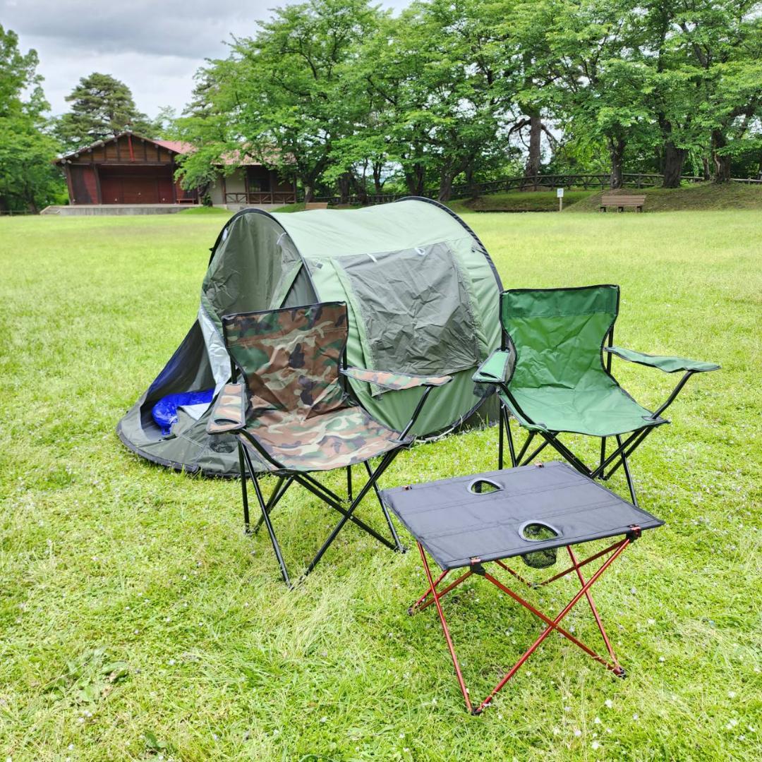 キャンプ用　テント　ポップアップテント　uv加工　BBQ　グリーン&グレー