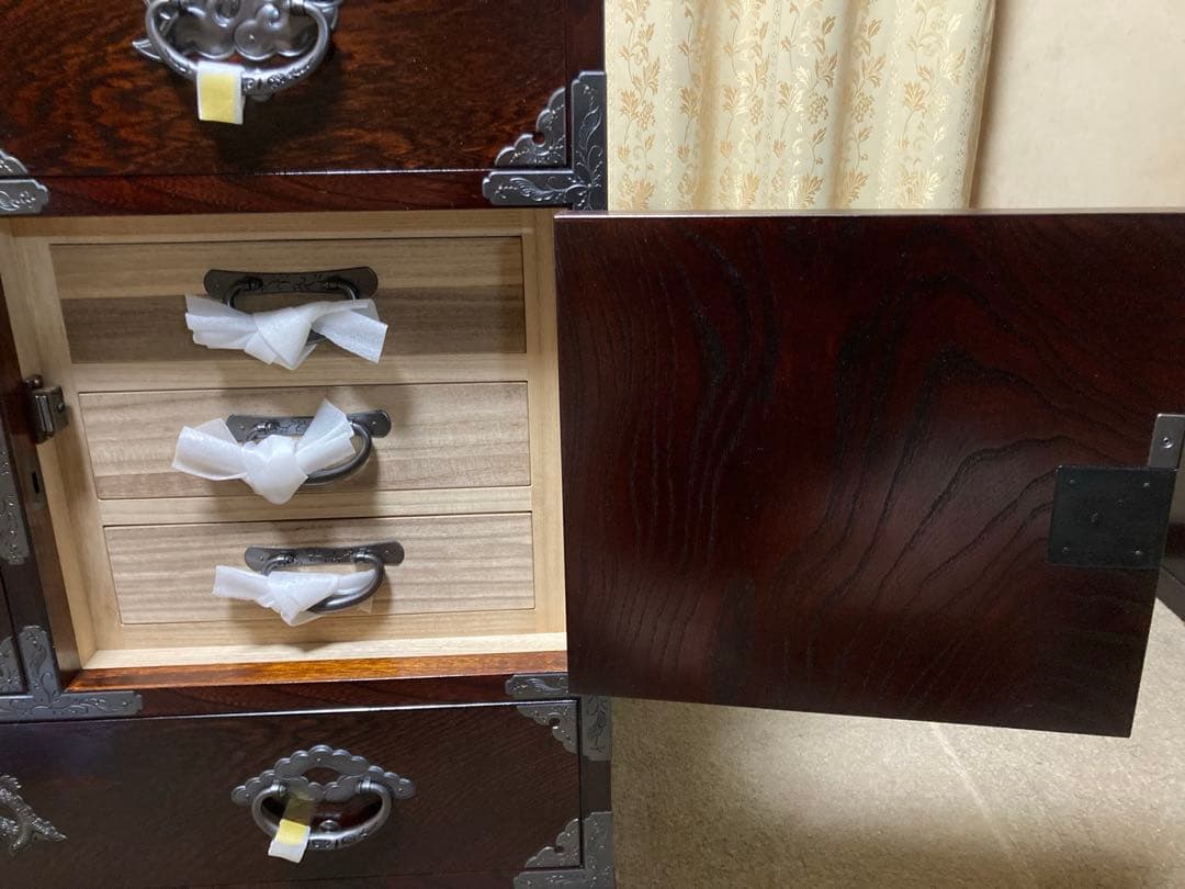 岩谷堂箪笥No.321 4尺整理［白鳥］銅手打