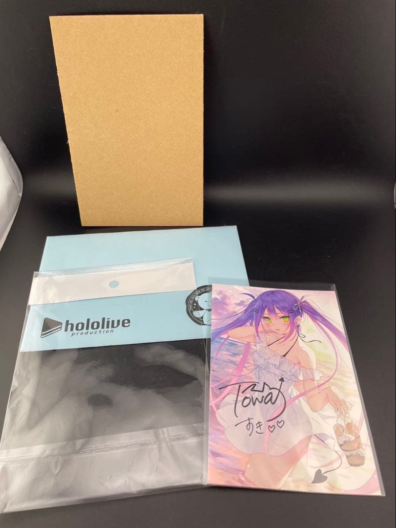 【中古品】ホロライブ　常闇トワ　誕生日記念2020年　直筆サイン入りポストカード