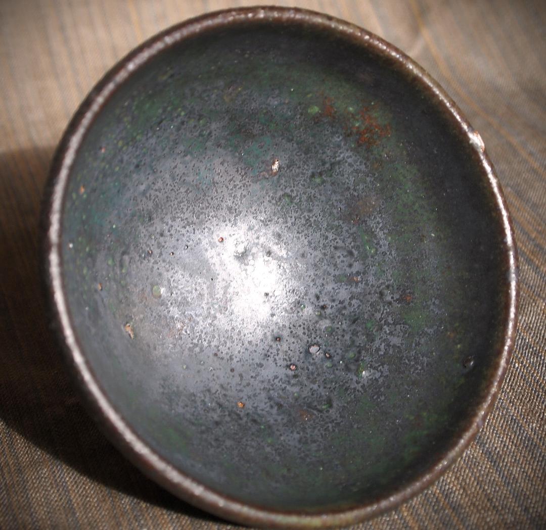 人気作家★加地学【師：森岡成好】★窯変黒茶碗C