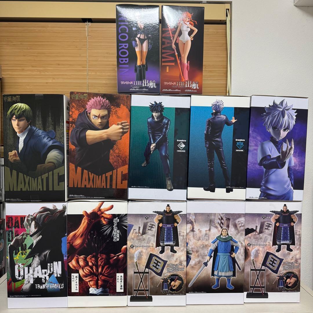 呪術廻戦／キングダム 刃牙 他 ジャンプ系 プライズフィギュア12体セット
