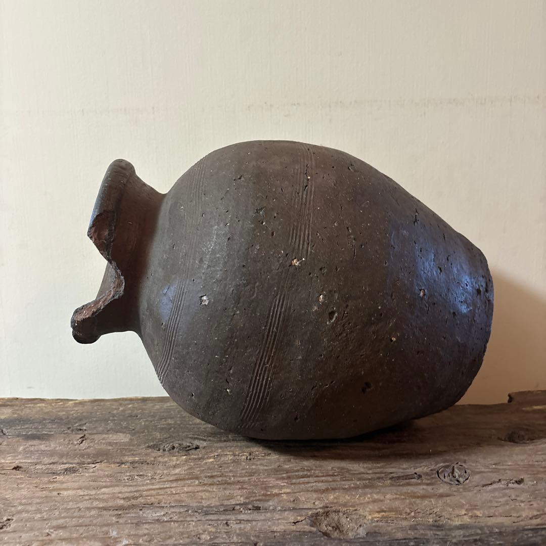 古備前壷　室町時代頃　古丹波　古越前　古信楽　瀬戸　骨董　花器　古陶磁　検:李朝