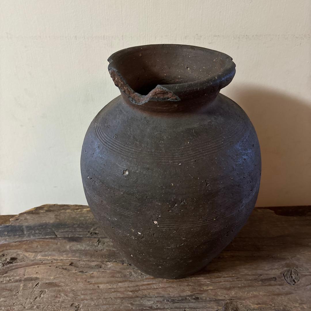 古備前壷　室町時代頃　古丹波　古越前　古信楽　瀬戸　骨董　花器　古陶磁　検:李朝