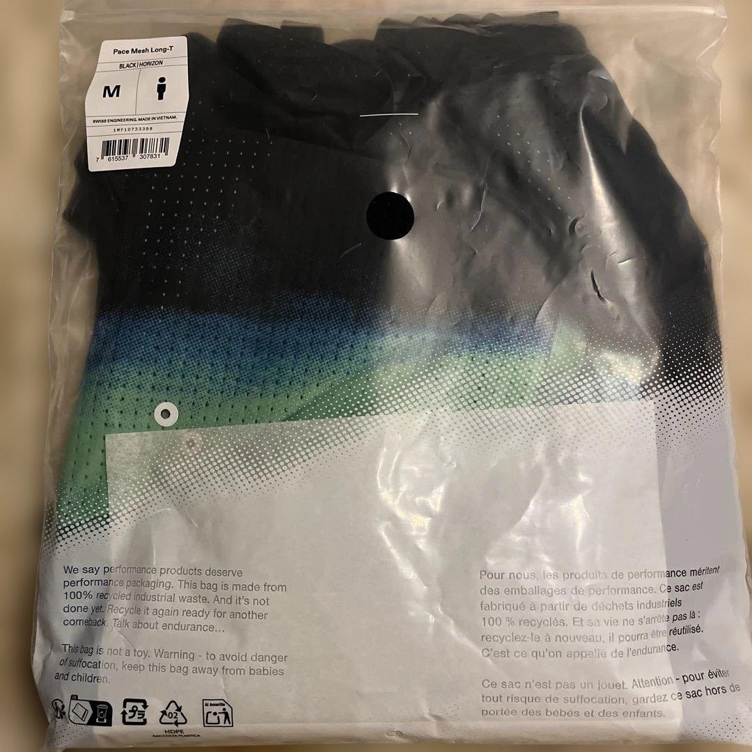 ON ウェア長袖Tシャツ ブラック・グラデーション海外Ｍサイズ