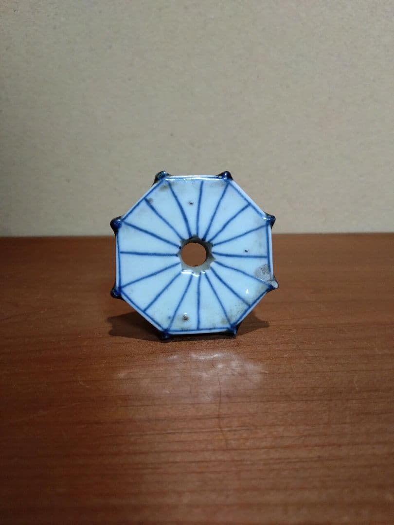 古染付 春曉 詩紋 蓋置 三宝 墨床 五言絶句